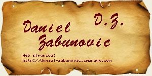 Daniel Zabunović vizit kartica
